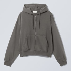 Толстовка Weekday Boxy Mid-weight Zip-up, серый