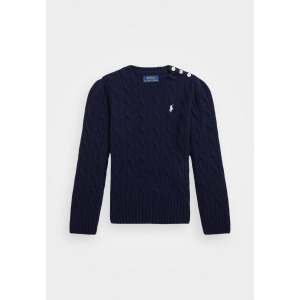 Вязаный свитер CABLE-KNIT WOOL-CASHMERE JUMPER Ralph Lauren, темно-синий