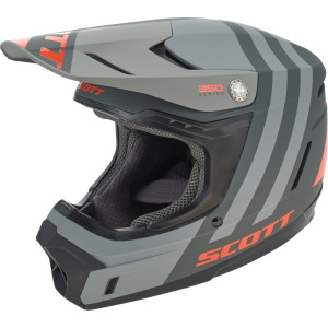 Шлем Scott 350 Evo Plus Dash Motocross Helmet с логотипом, черный/оранжевый