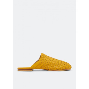 Слиперы CECILEHOB Handwoven leather slippers, желтый