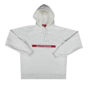 Supreme zip pouch hooded sales sweatshirt white