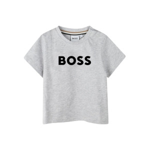 BOSS Kidswear футболка с логотипом, серый