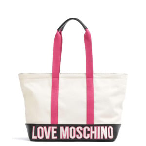 Шоппер Free Time хлопок, искусственная кожа Love Moschino, белый