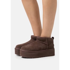 Угги classic ultra mini на платформе UGG, темно-коричневый