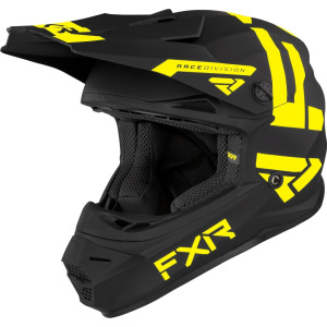 Шлем FXR Legion MX Gear для мотокросса, черный/желтый