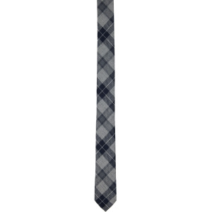Серый галстук в клетку тартан Thom Browne