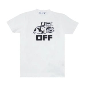 Футболка Off-White World Caterpillar Short-Sleeve Slim Tee 'White/Black', белый