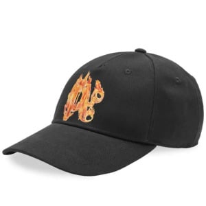 Бейсболка Palm Angels Burning Monogram, черный