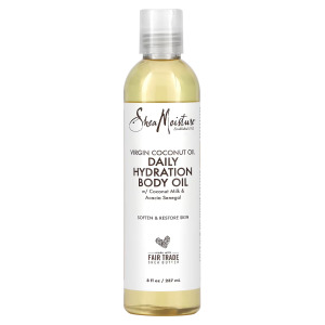 SheaMoisture, 100% кокосовое масло первого отжима, масло для тела для ежедневного увлажнения, 8 жидких унций (237 мл)