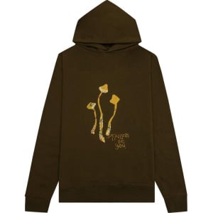 Лонгслив Maison Margiela Mushroom Long-Sleeve Hooded Sweatshirt 'Military Olive', зеленый