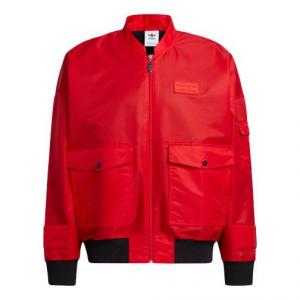 Adidas bomber jacket red clearance