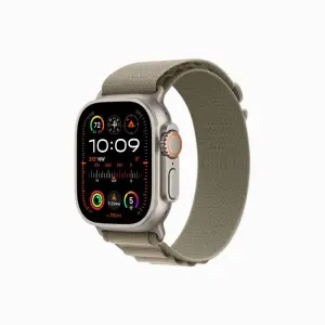 Умные часы Apple Watch Ultra 2, 49 мм, GPS+Cellular, Natural Titanium Case/Olive Alpine Loop - M