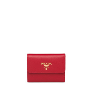 Prada кошелек с логотипом, красный