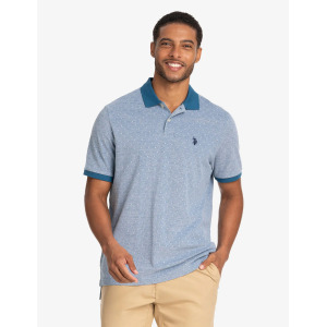 Футболка поло U.S. Polo Assn. Jacquard Birdseye Pique, синий