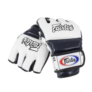 Перчатки для спарринга Fairtex Super, размер L, белый/синий