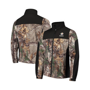 Мужская куртка realtree camo и black pittsburgh steelers circle hunter softshell с молнией во всю длину Dunbrooke, мульти