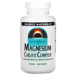 Source Naturals, комплекс хелата магния, 100 мг, 250 таблеток