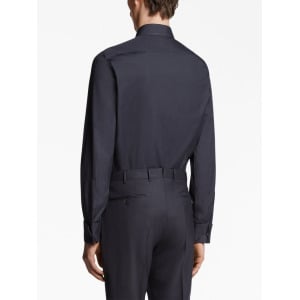 Zegna Trofeo™ long-sleeve evening shirt, синий