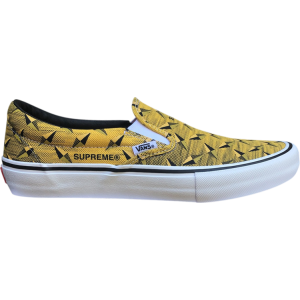 Кеды Vans Supreme x Classic Slip-On Pro Diamond Plate Yellow, желтый