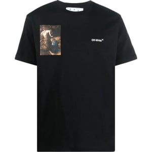 Футболка Off-White Caravaggio Lute Slim Short-Sleeve Tee 'Black/White', черный