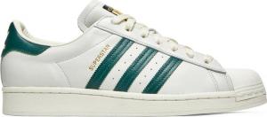 Adidas superstar white sale and green