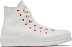 Converse hi top platform bianche
