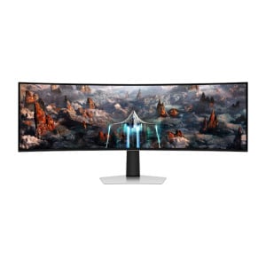 Игровой монитор Samsung Odyssey G9 G93SC, 49", DQHD, 5120 х 1440, 240 Гц, OLED, серебристый