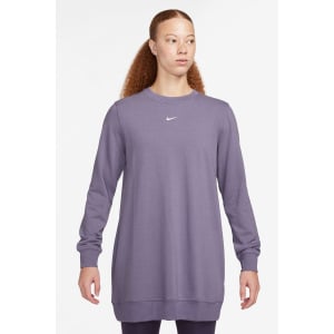 Свитер Dri fit one с длинными рукавами и круглым вырезом Nike, фиолетовый