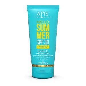 APIS Водостойкий солнцезащитный лосьон для тела Hello Summer с маслом какао SPF30 200 мл