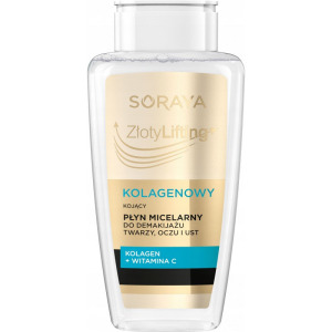 Soraya Golden Collagen Lifting успокаивающая мицеллярная жидкость для снятия макияжа 400мл