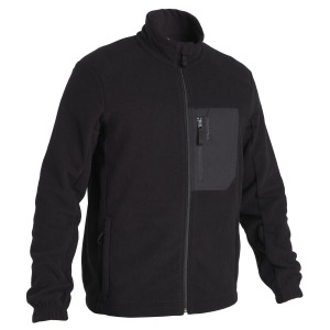 Охотничья куртка флисовая куртка 500 переработанная черная SOLOGNAC, черный