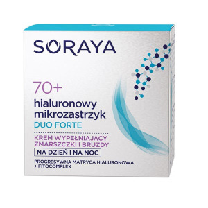 Soraya Hyaluronic Microinjection Duo Forte 70+ дневной и ночной крем, заполняющий морщины и борозды 50мл