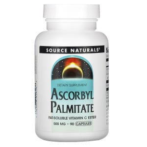 Source Naturals, аскорбил пальмитат, 500 мг, 90 капсул