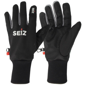 Перчатки Soft Shell унисекс для взрослых SEIZ, черный