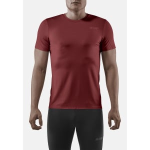 Футболка с принтом RUN SHORT SLEEVE CEP, цвет dark red