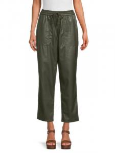 Брюки Saks Fifth Avenue из веганской кожи, коричневый