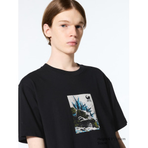 Футболка с графическим рисунком godzilla ut Uniqlo, черный