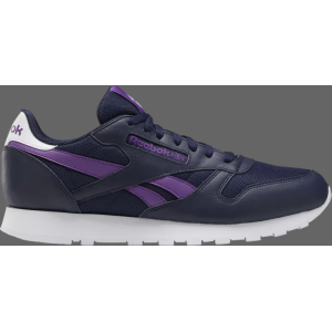 Кроссовки classic leather 'vector navy purple' Reebok, синий