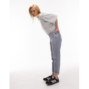 Topshop Comfort Stretch Mom в отбеливающем цвете - LBLUE