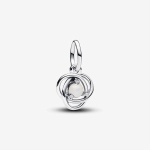 Шарм Pandora June White Eternity Circle Dangle, серебро/белый