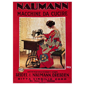 Картина на холсте LegendArte Naumann Macchine da Cucire, многоцветный