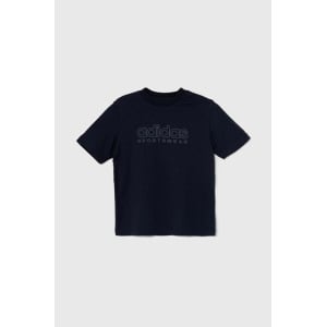 Детская хлопковая футболка J SZN GFX Tee adidas, темно-синий