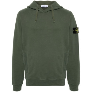 Stone Island толстовка с капюшоном из хлопка с изображением компаса, зеленый