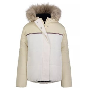 Пуховик с цветными блоками Big Girls Expedition Tommy Hilfiger, синий