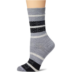 Носки Smartwool Everyday Striped Cable Crew Socks, цвет Light Gray