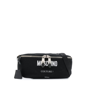 Moschino поясная сумка с логотипом, черный