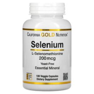 Селен California Gold Nutrition, бездрожжевой, 200 мкг, 180 ...