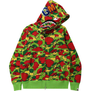 Худи BAPE Sta Camo Shark Zip Hoodie 'Multi', разноцветный