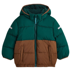 Куртка H&M Water-repellent Color-block, темно-зеленый