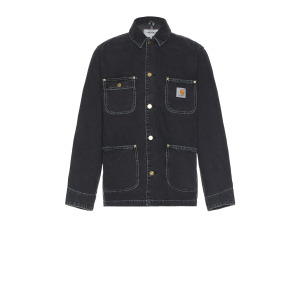 И Пальто для работы Carhartt Wip, цвет Black Heavy Stone Wash